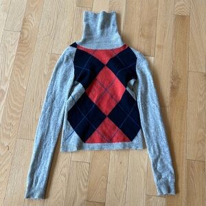 Theory Plaid Cashmere sweater